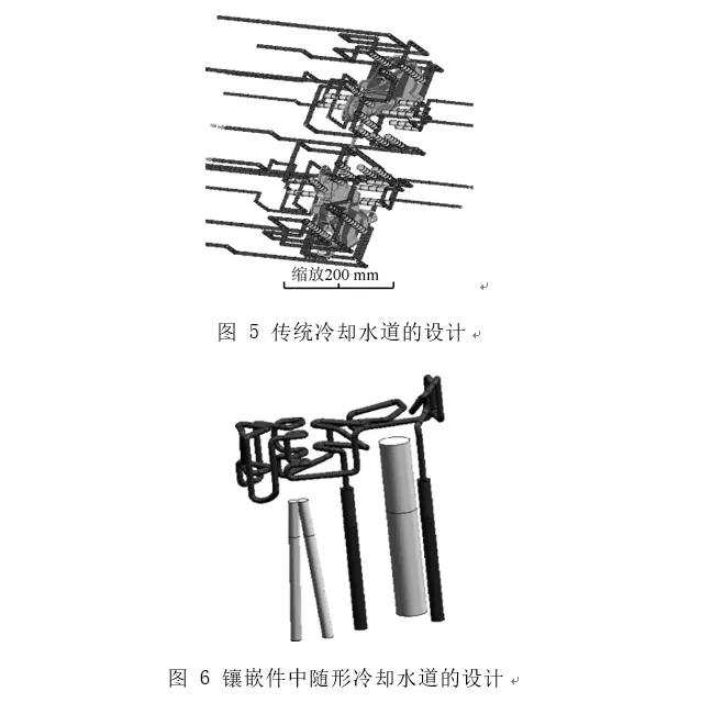 汽车后视镜壳制品的模具随形冷却水道设计及分析